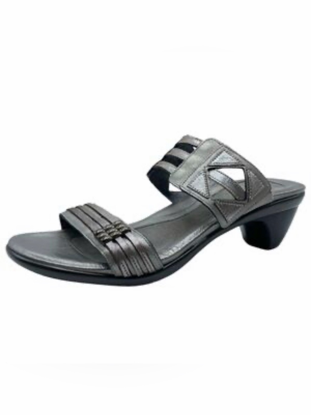 Naot Afrodita Silver Leather Avantgarde Heel Sandals Womens Size EU 41 US 10